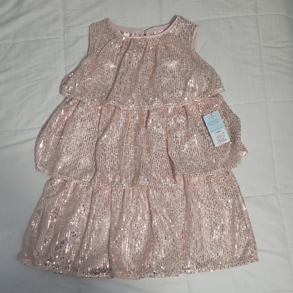 Sparkling Pink Tiered Dress